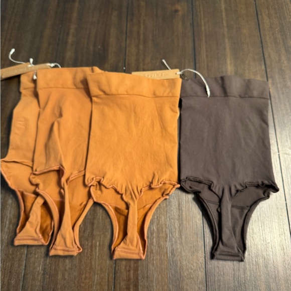 SKIMS Everyday Sculpt High Waist Thong Bundle 4 Pack XXS Bronze/Espresso NWT - Picture 2 of 6